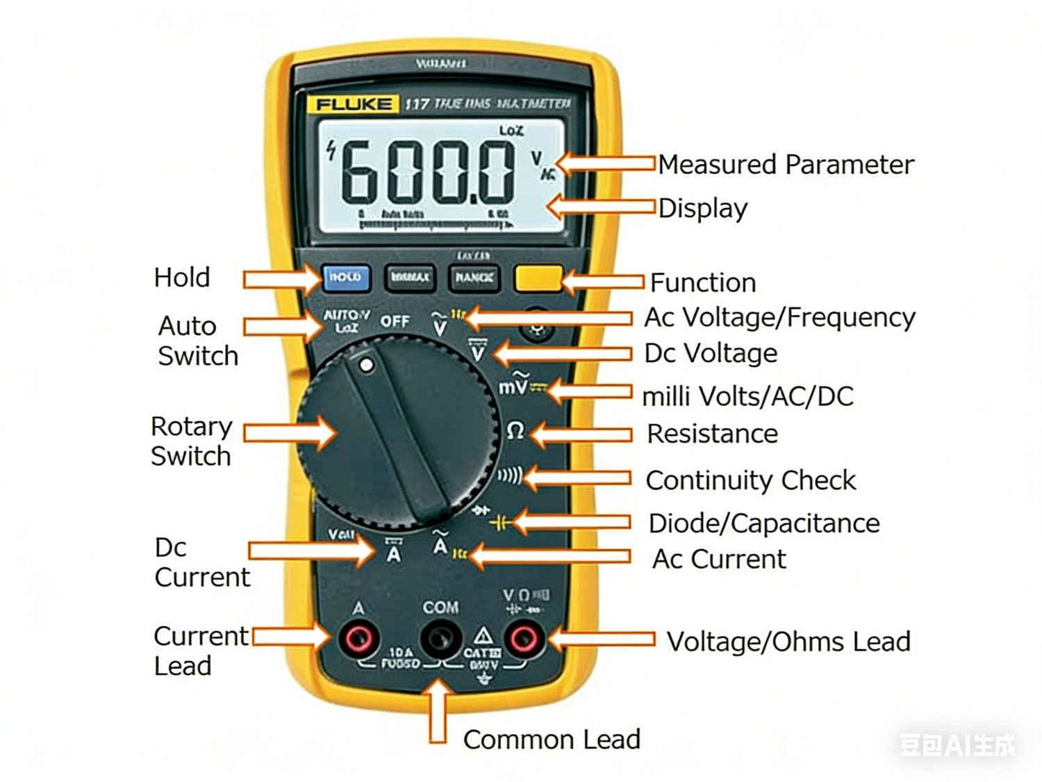 Multimeter range settings and wiring diagram